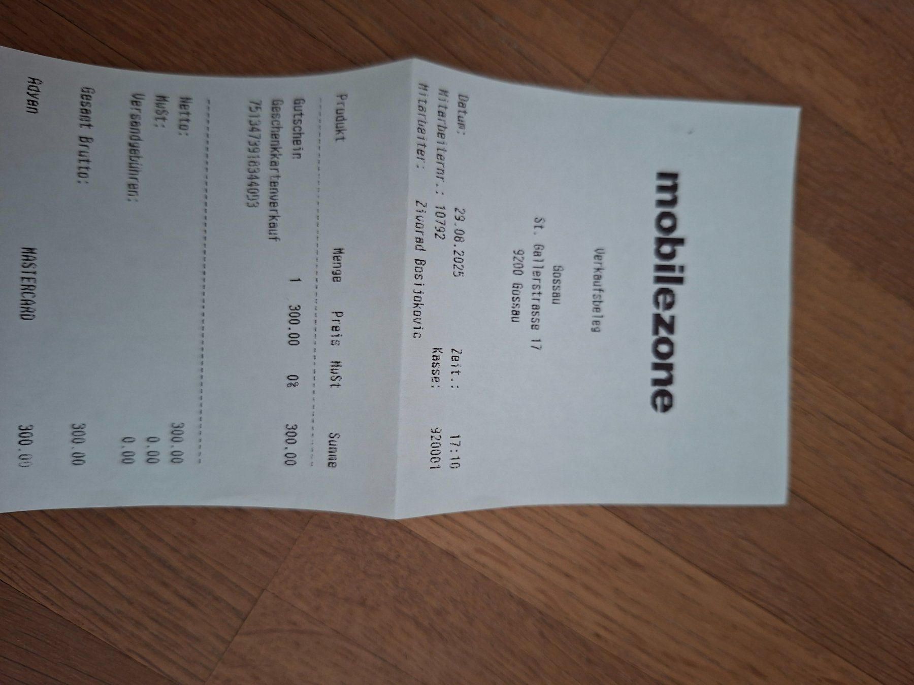 Bons: Mobilezone Geschenkarte CHF 300.00 – D'occasion à Elgg par Mimmi123 2