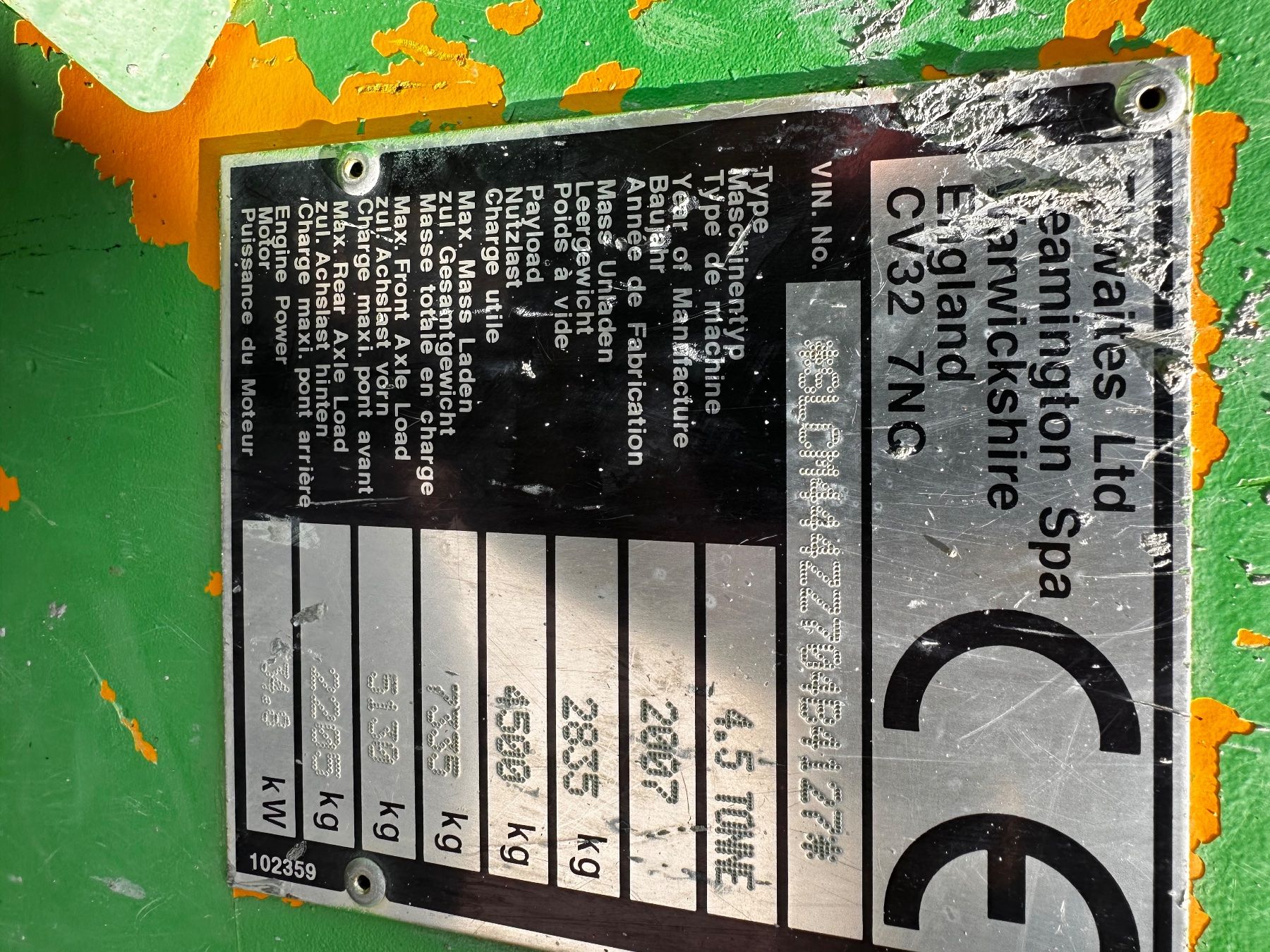 Alle Maschinen: Raddumper Twaites 4.5to – Gebraucht aus St. Gallen von NWN 4
