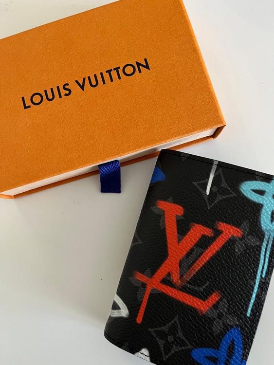 Louis Vuitton LV Pocket organizer Graffiti new Black