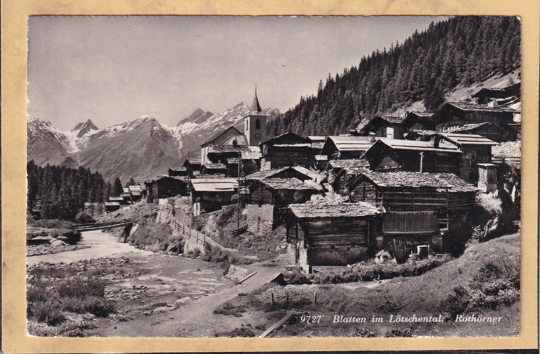 Ansichtskarten: Blatten (VS) Lötschental - 1938 – Gebraucht aus Orvin von Pyaeschli