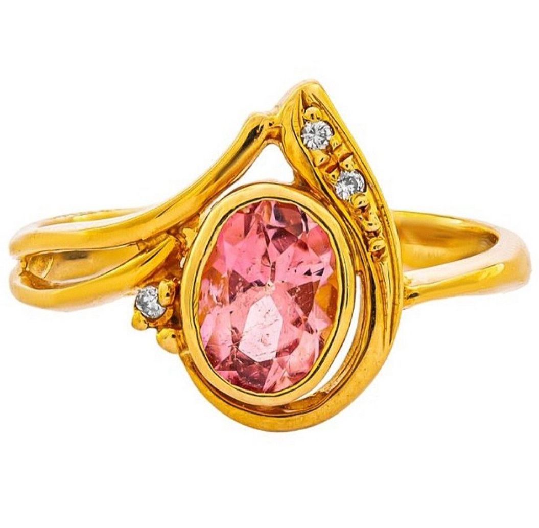 Ringe: 1.00ct Turmalin Ring und Diamanten, 18 Karat – Neu und originalverpackt aus Untersiggenthal von TimeandShine 1