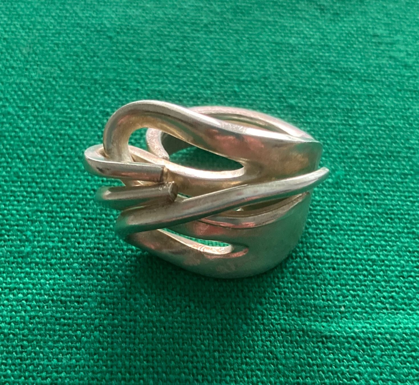 Ringe: Silber Ring aus Gabel gefertigt, Grösse 59 – Gebraucht aus Biel/Bienne von Murmeltier04 1