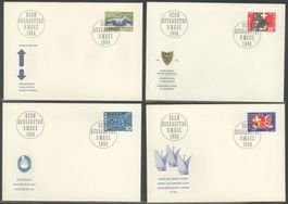 1964, FDC, Werbe- und Gedenkmarken (Nr. 406-409)