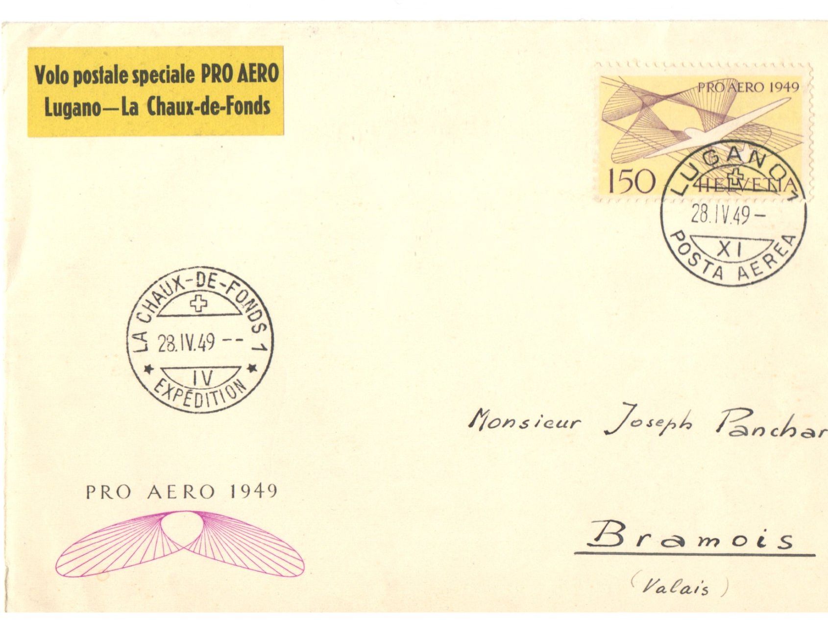 Alle Briefmarken: Flugpost – Gebraucht aus Echichens von mullerch
