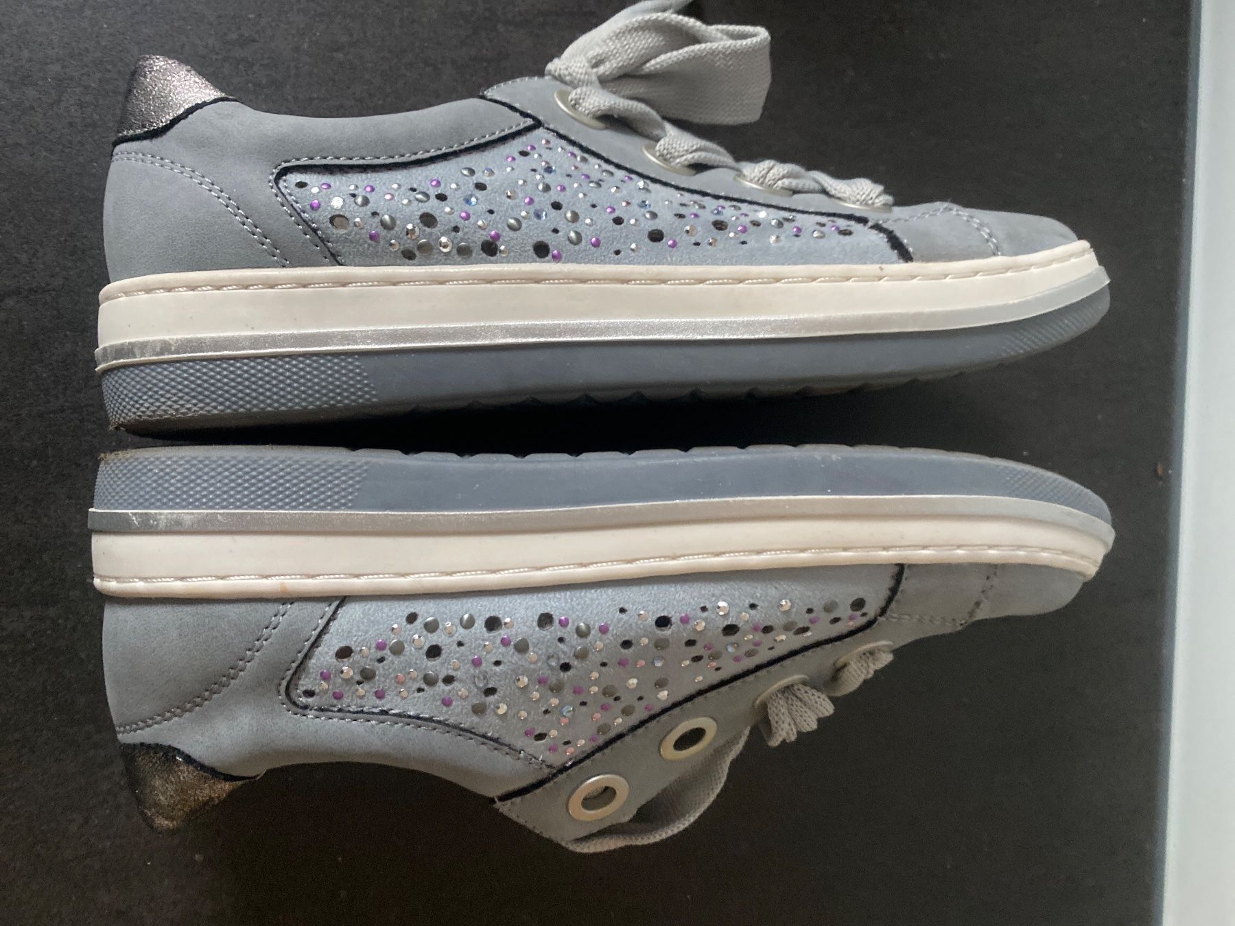 Damenschuhe: GOSOFT Schuhe/Halbschuhe GR.36 LEDER hellblau/grau/silber – Gebraucht aus Frauenfeld von Boldi46 8
