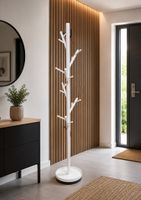 Porte-manteau design en métal blanc – 170 cm  Neuf