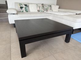 Table basse carrée noire bois (45)