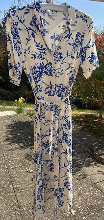 JDY only  blusenkleid weiss / blau, gr S
