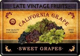 Blechpostkarte - Sweet Grapes