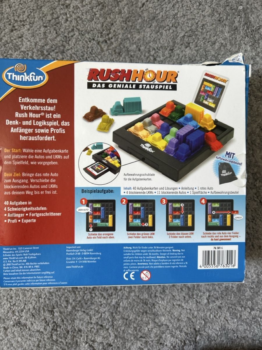 Giochi: Rush Hour Traffic Jam Puzzle - Thinkfun Game - Fun! – Usato da Herrliberg venduto da S.Renner 1