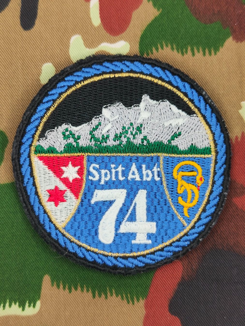 Armée suisse Plaquettes & Badges: Verbandsabzeichen Spit Abt 74 – D'occasion à Bauma par SwissMilitaria