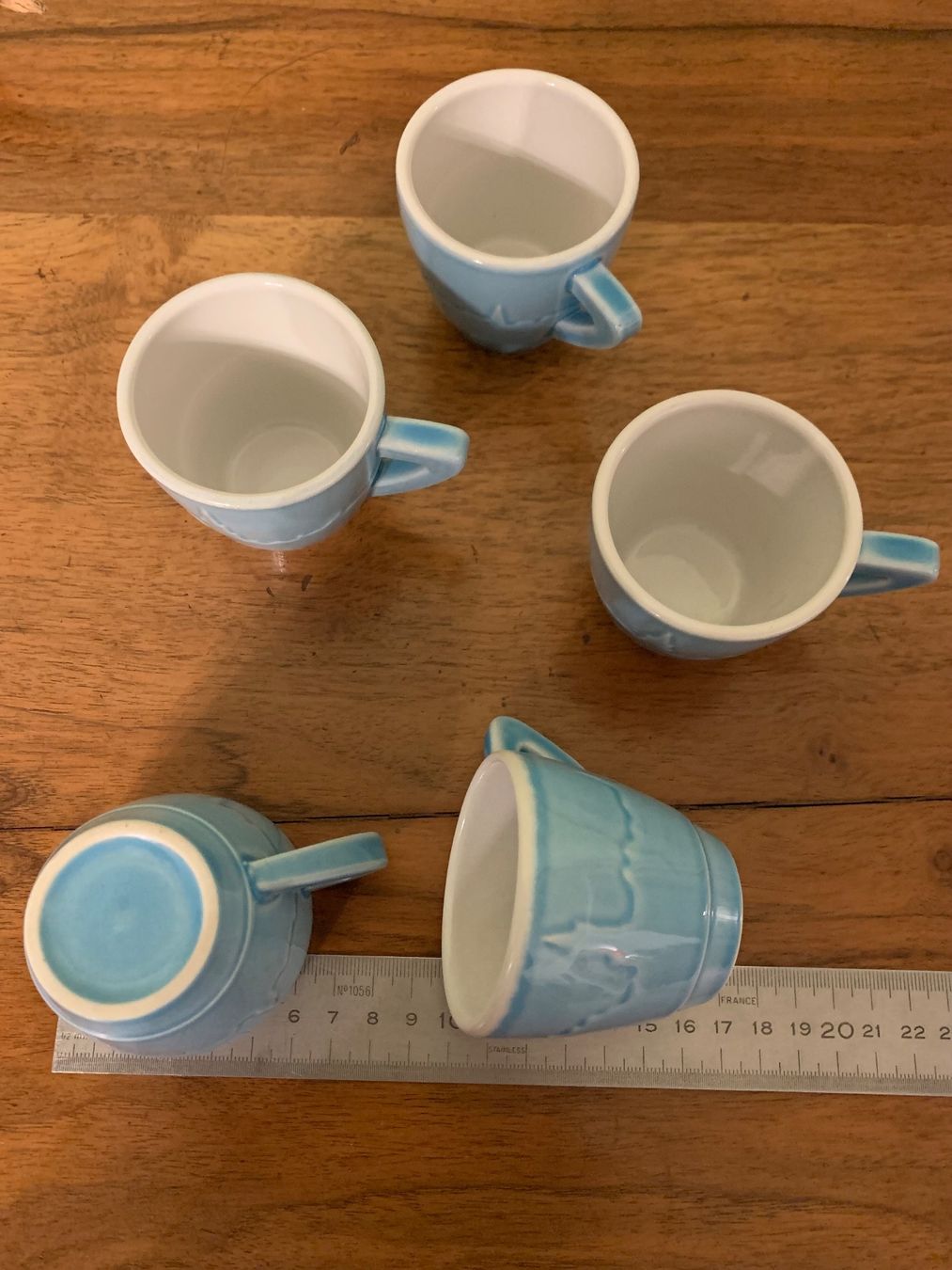 Rössler Tazze: Rössler: 5 x Espresso Tassen "Bern", hellblau – Usato da Rikon im Tösstal venduto da Spellbinder 5