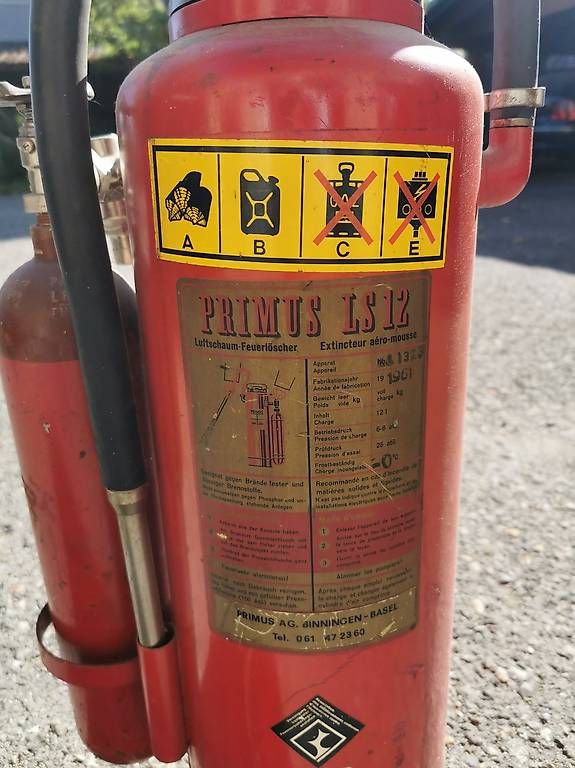 Estintori: Extincteur PRIMUS LS12 1961 Suisse  Objet de collection – Usato da La Chaux-de-Fonds venduto da Samourai1981 3