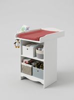 Wickeltisch weiss mit Regal & Auflage