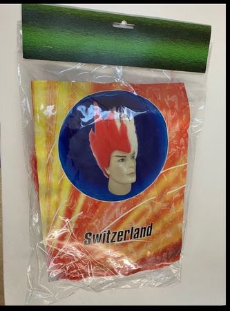 Fussballweltmeisterschaft Fanartikel Schweiz Perücke NEU&OVP