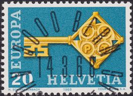 1968, Nr.456 "Europa" mit Ersttags-Vollstempel.