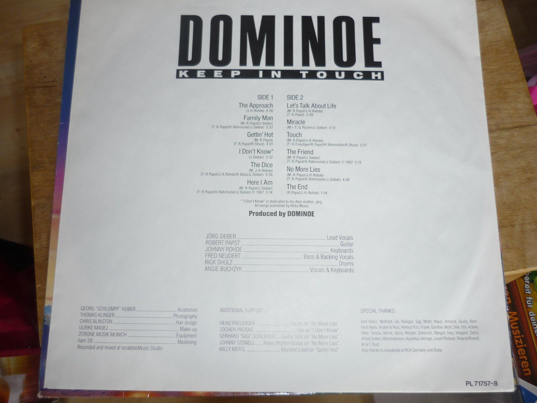 Schallplatten: Dominoe - Keep in Touch – Gebraucht aus Bowil von Familie_Kuenzi 2