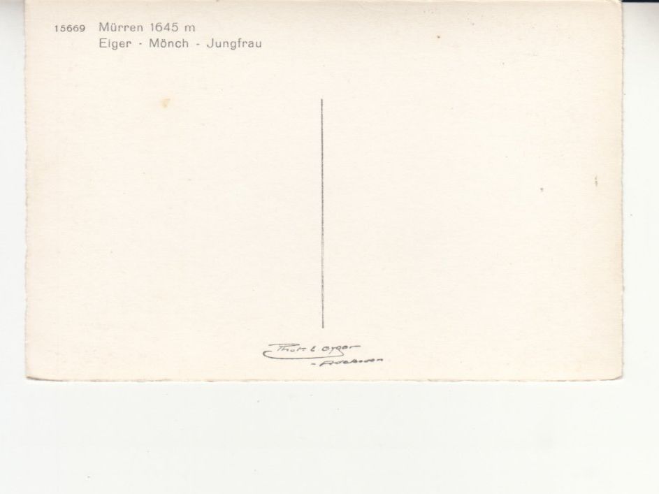 Ansichtskarten: Mürren ca. 1940 – Gebraucht aus Bürglen TG von StampGraf 1