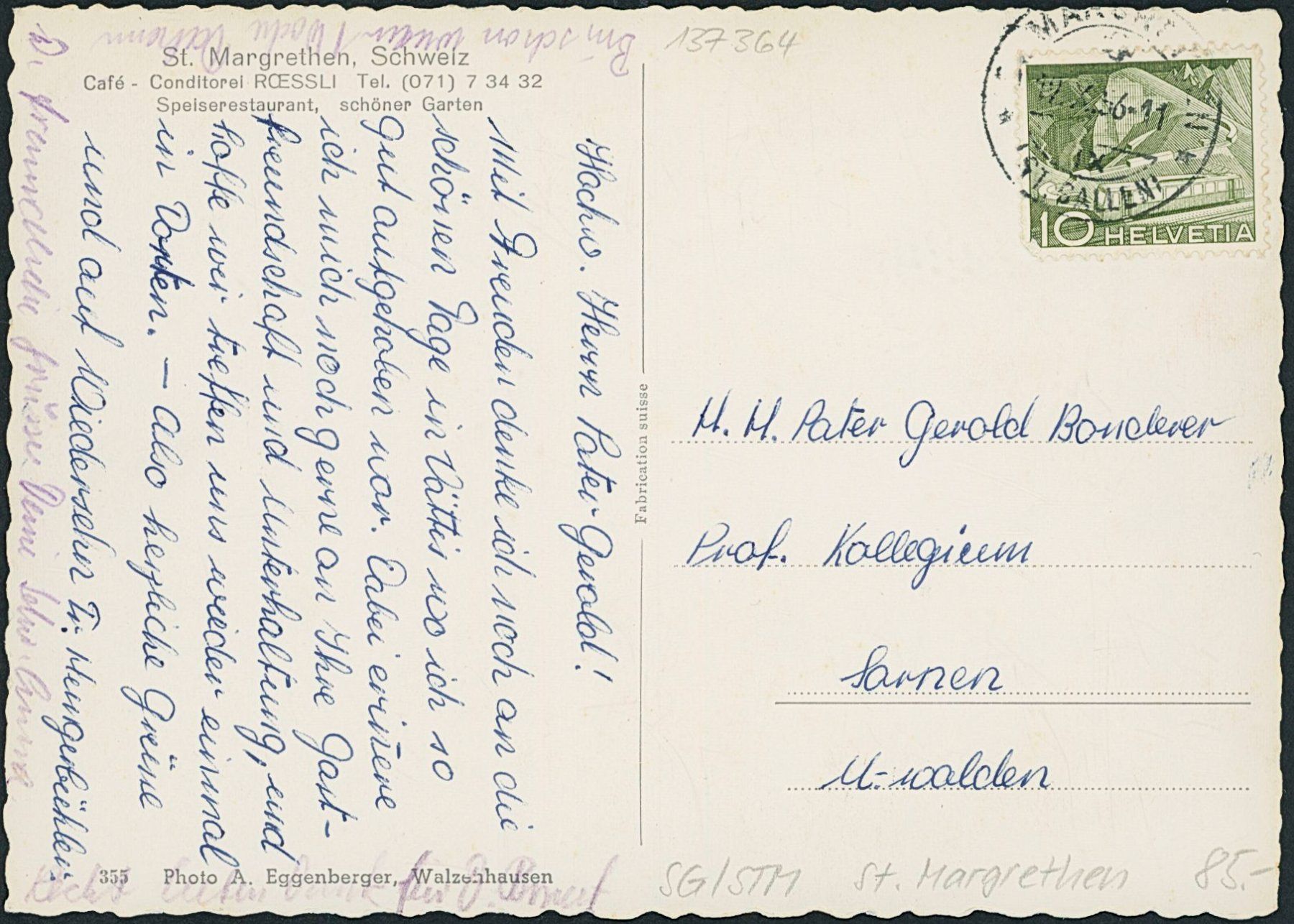 Cartes postales: SG St. Margrethen - Auto - VW Käfer – D'occasion à Schindellegi par dolpitz 1