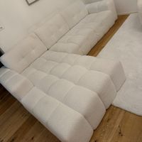 Ecksofa Sopelana Vente-unique Boucle weiss Ecke links