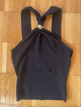 Schwarzes Halterneck-Top von Tally Weijl – Gr. S