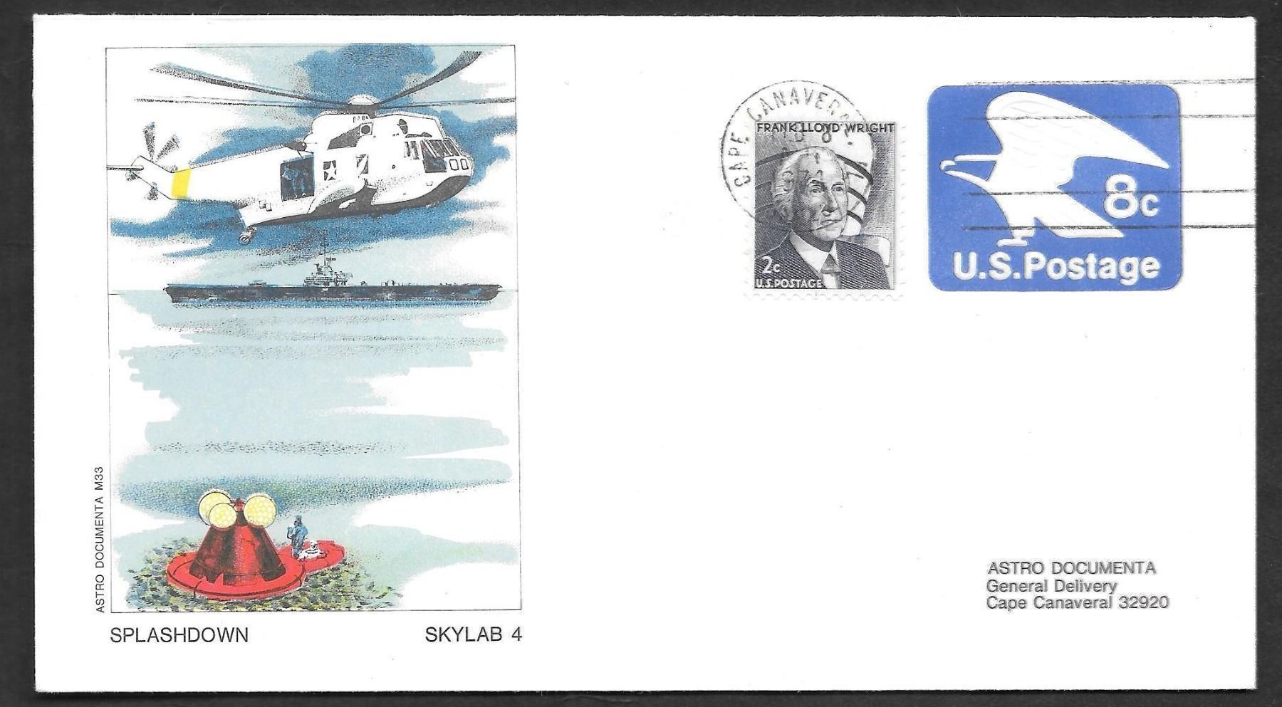Alle Briefmarken: USA Sonderbrief Skylab 4 Splashdown 8.2.1974 – Neu (gemäss Beschreibung) aus Olten von clotaldi