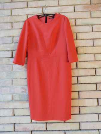 Kleid    WOLLE in sanftem orange     *  HUGO BOSS  *    M