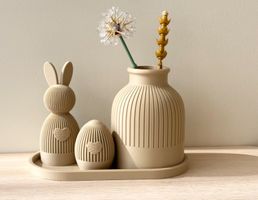 Pasqua: Decorazioni coniglietto e uovo design beige