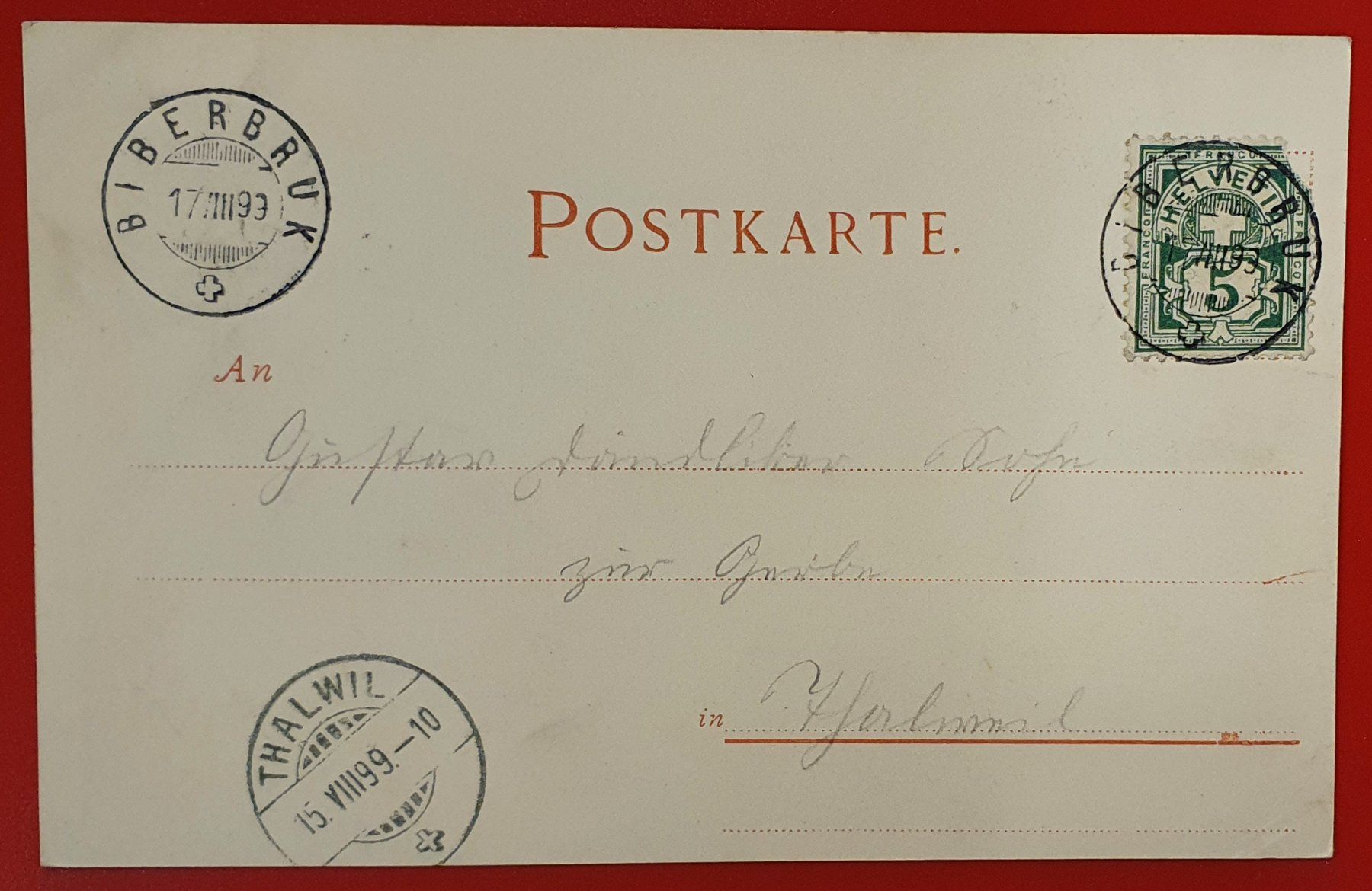 Cartoline postali: Kur - und Gasthaus Gottschalkenberg 1899 – Usato da Kreuzlingen venduto da Rschweiz1 1