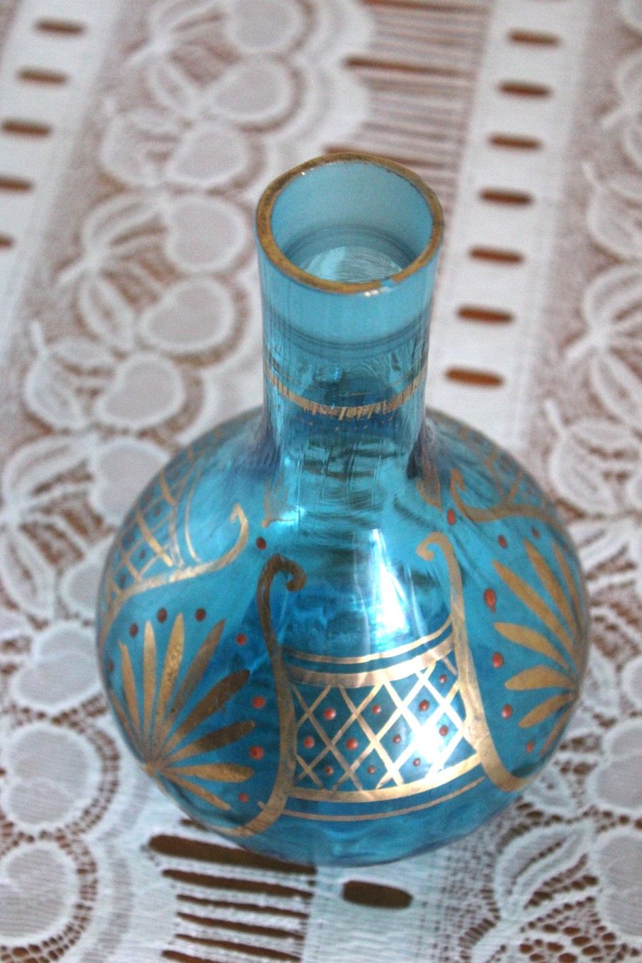 Bottiglie: Antike, handbemalte, Glas Flasche – Usato da Locarno venduto da fripui 1