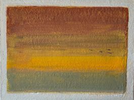 Bild modern gelb orange grün Unikat Papierkunst