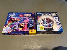Disney Puzzle Set: Inside Out & Frozen, komplett!