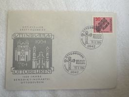 Offizieller Ersttagsbrief Ottobeuren 1964, Top Zustand!