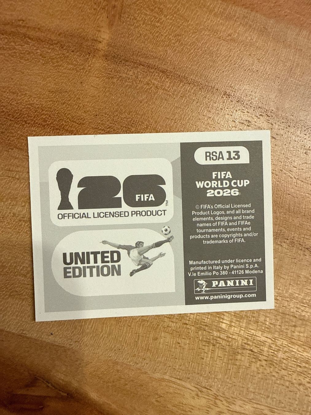 Panini Carte collezionabili: WM 2026 Panini Sticker RSA 13 – Usato da Winterthur venduto da ylaura 1