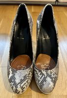Baldinini Pumps, echtes Schlangenleder, grau beige Gr. 38