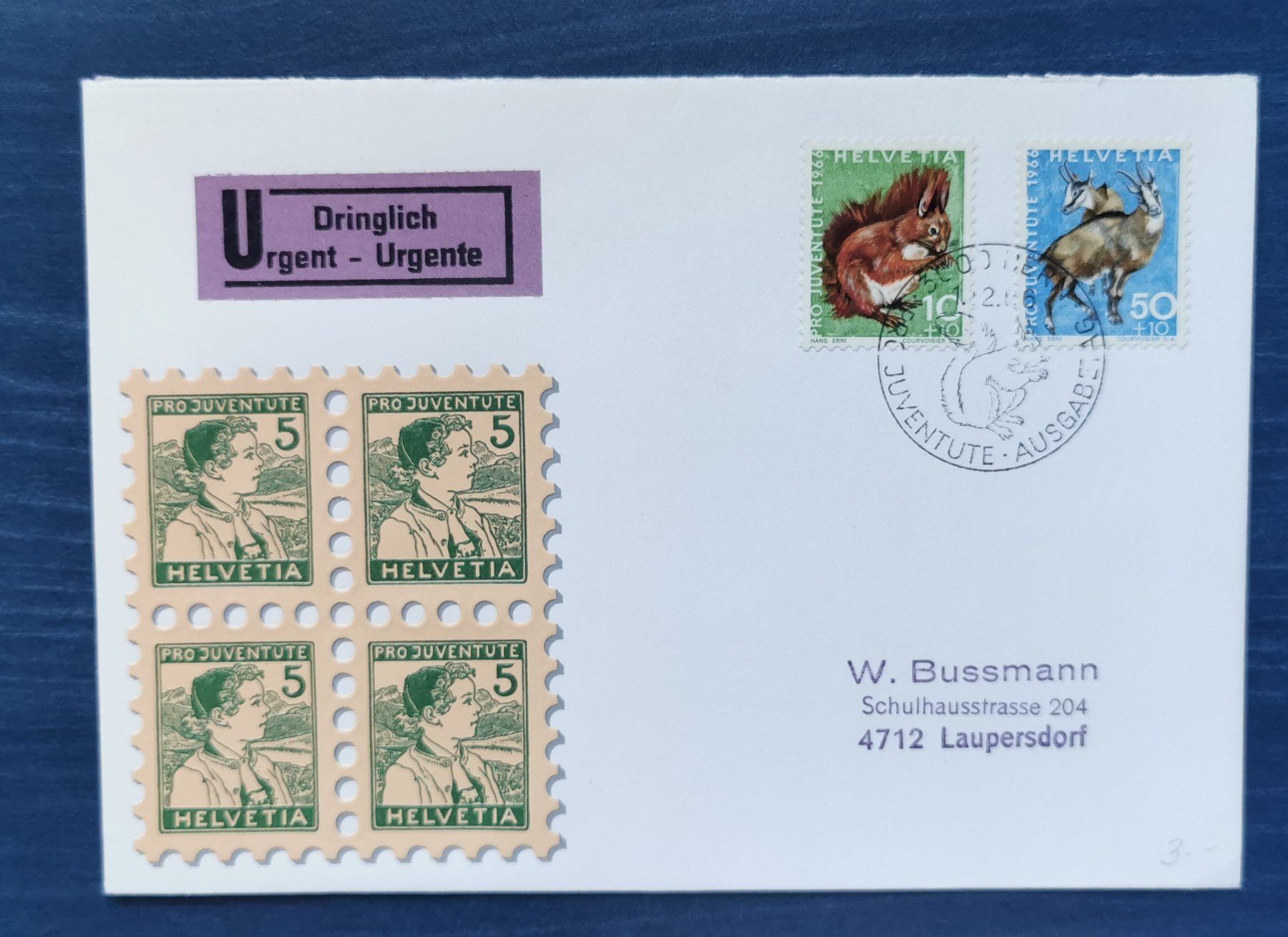 Alle Briefmarken: Ganzsache PJ 1966 – Gebraucht aus Aadorf von Chnorli-Furz
