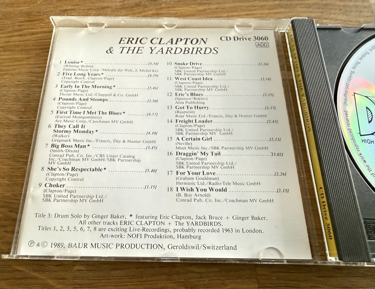CDs: Eric Clapton & The Yardbirds CD – Gebraucht aus Goldach von Messerguru 2