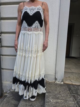 Kleidung: Twinset-Kleid lang (38)