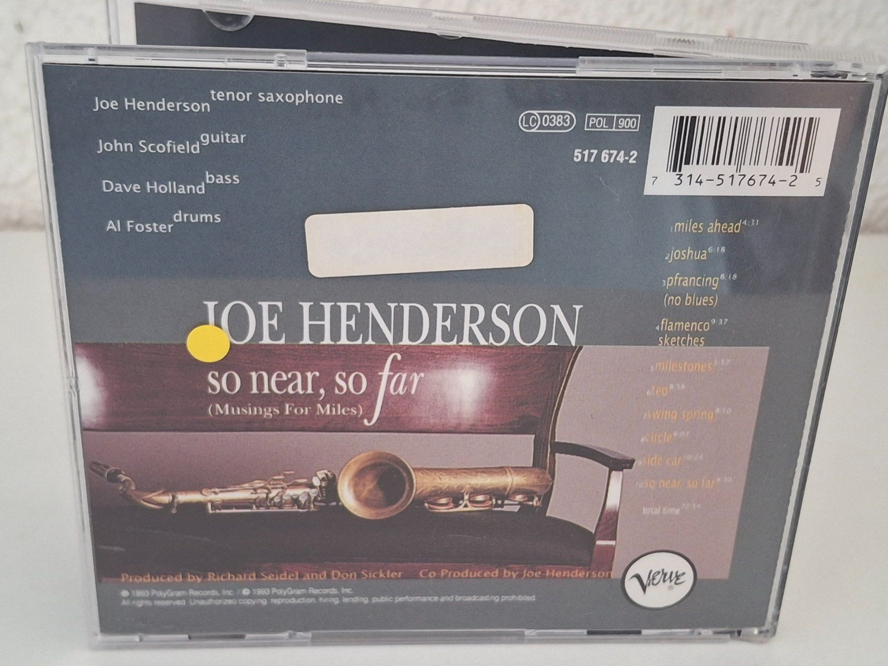 CD: CD Joe Henderson  - So Near, So Far - Jazz – Usato da Aarberg venduto da Jackup1 1