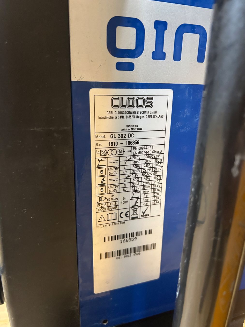 Tutte le macchine: CLOOS GL 302 DC TIG – Usato da Rothenfluh venduto da BitterlinPartner 2