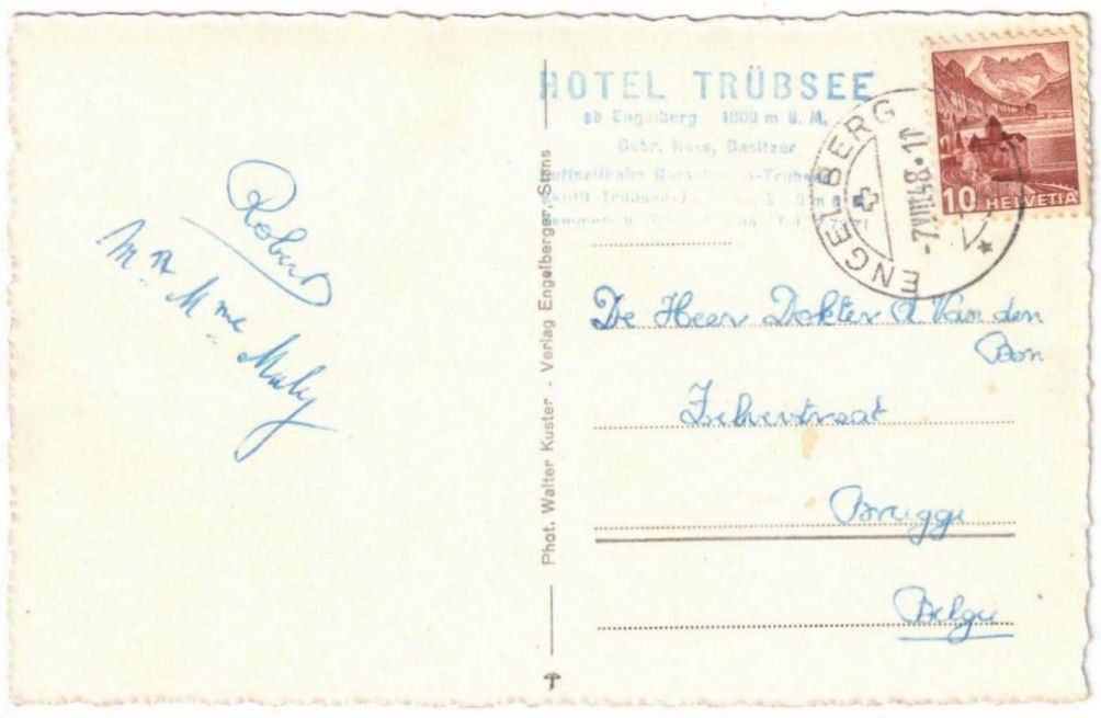 Cartoline postali: Engelberg - Luftseilbahn Gerschnialp--Trübsee – Usato da Binningen venduto da Mountainrider 1