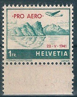 Tutti i francobolli: PRO AERO 1941 ** – Nuovo (secondo la descrizione) da Belmont-Lausanne venduto da ZarRomanoff