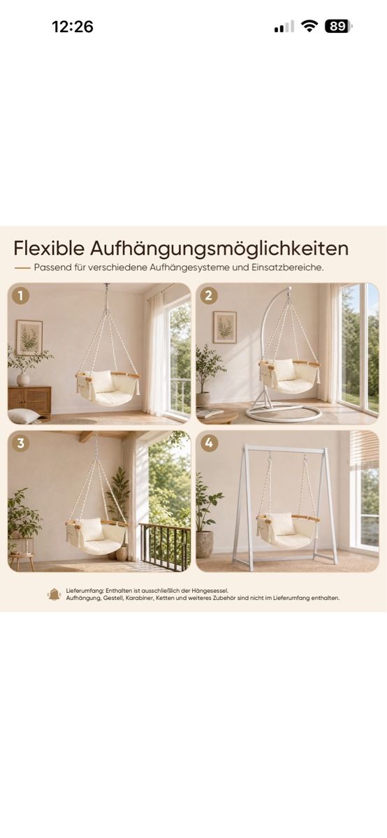 Gartenhängesitze: Hängesessel – Neu (gemäss Beschreibung) aus Weiach von littlelady 3
