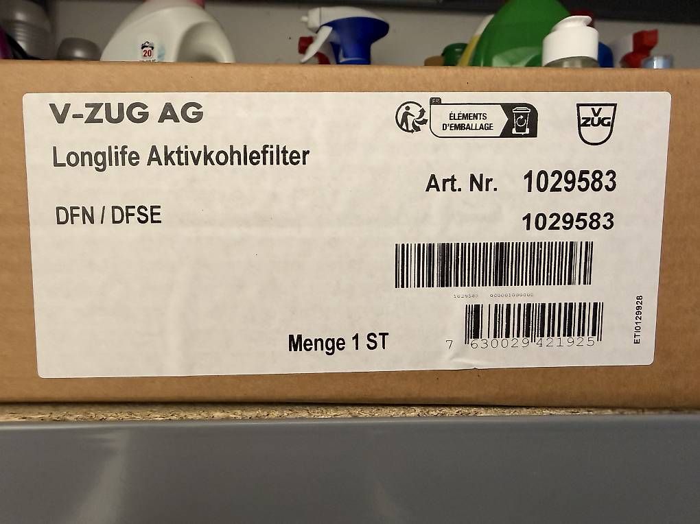 V-Zug Cappe di aspirazione: Longlife-Aktivkohlefilter V-ZUG – Nuovo e nell'imballaggio originale da Glattpark(Opfikon) venduto da Lula0905 2