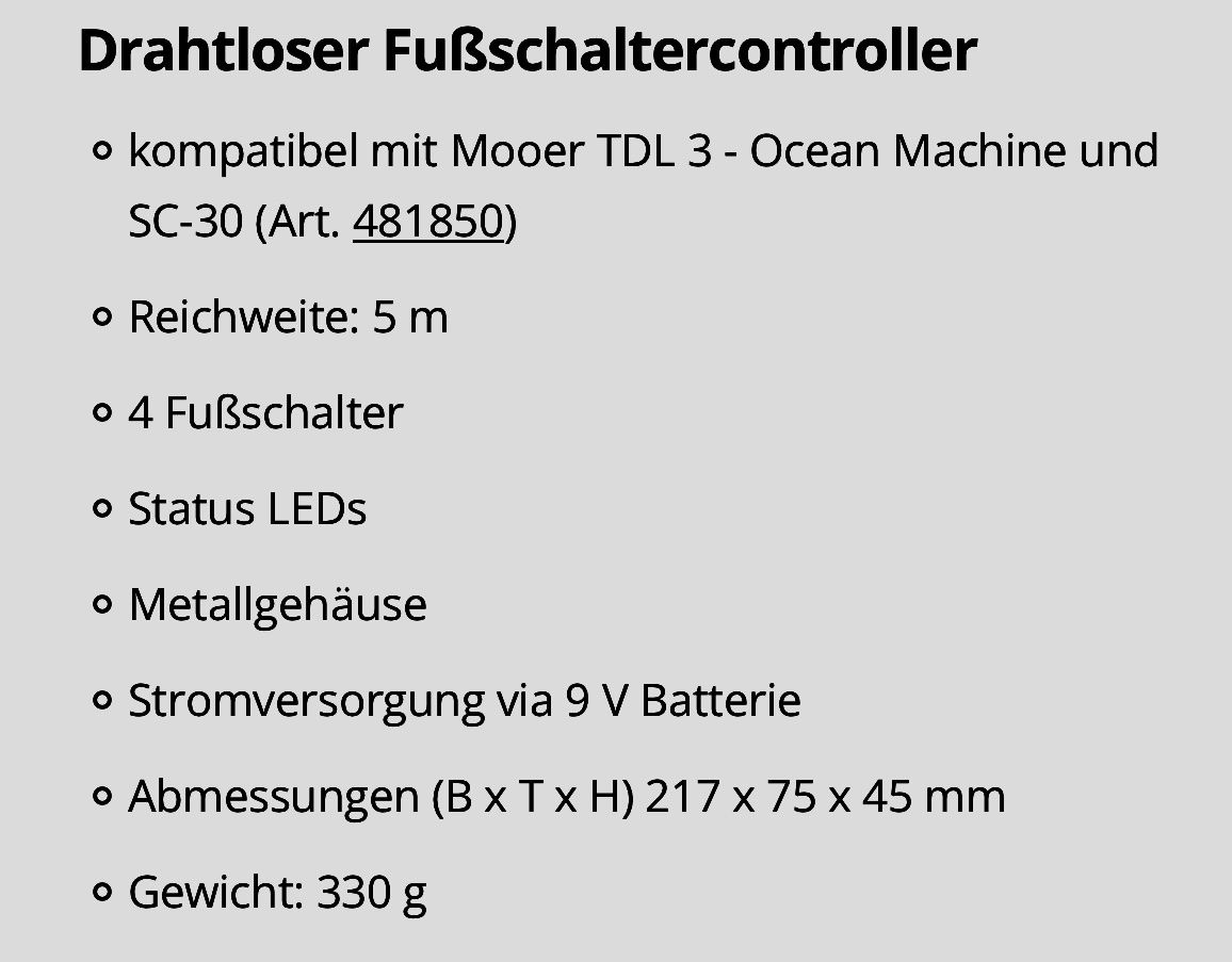 Mooer Strumenti musicali: Mooer AirSwitch Wireless Footswitch – Nuovo (secondo la descrizione) da Steffisburg venduto da Willy4you 1