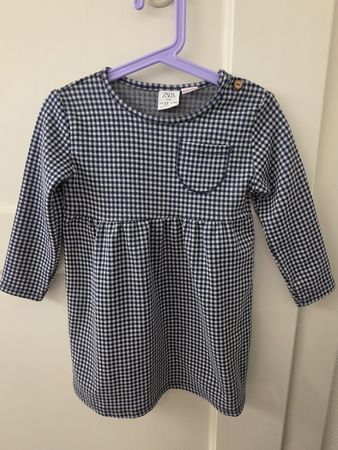 Zara Baby Kleid kariert blau weiss Grösse 104 3-4 Jahre