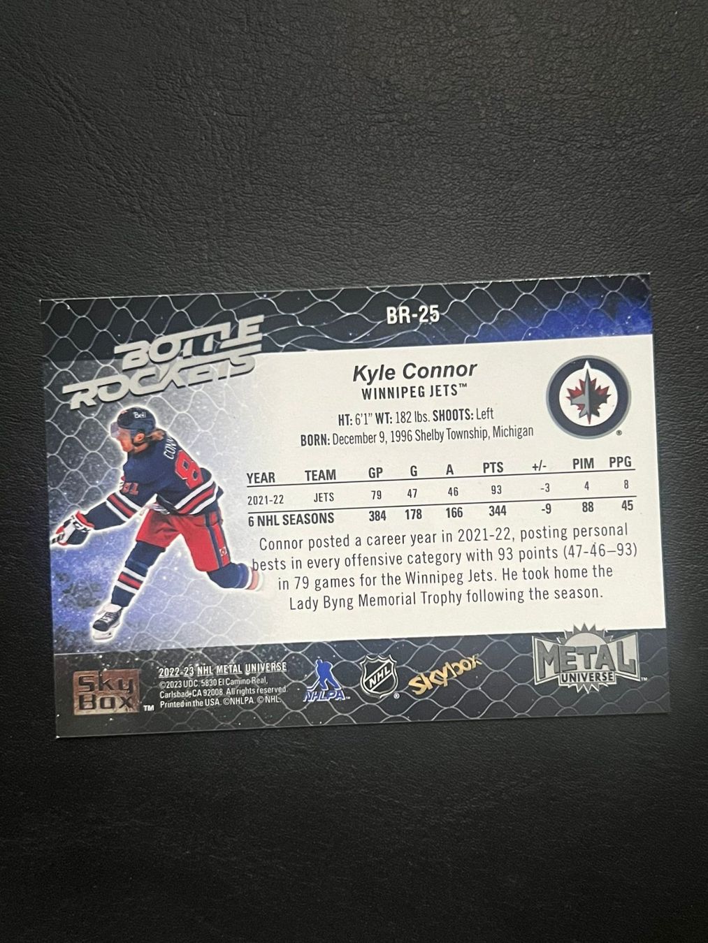NHL Carte collezionabili: Kyle Connor 2022 Bottle Rockets Winnipeg Jets – Nuovo (secondo la descrizione) da Möhlin venduto da SwissHockeyCards 1