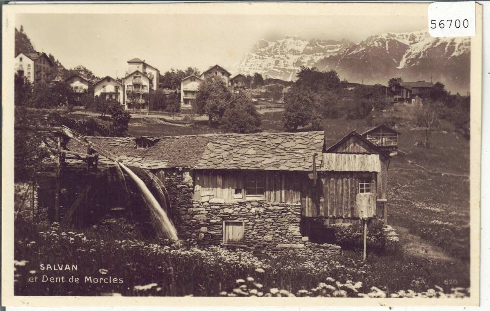 Cartoline postali: Salvan et Dent de Morcles - Mühle Wasserrad – Usato da Ettingen venduto da Kartenplanet