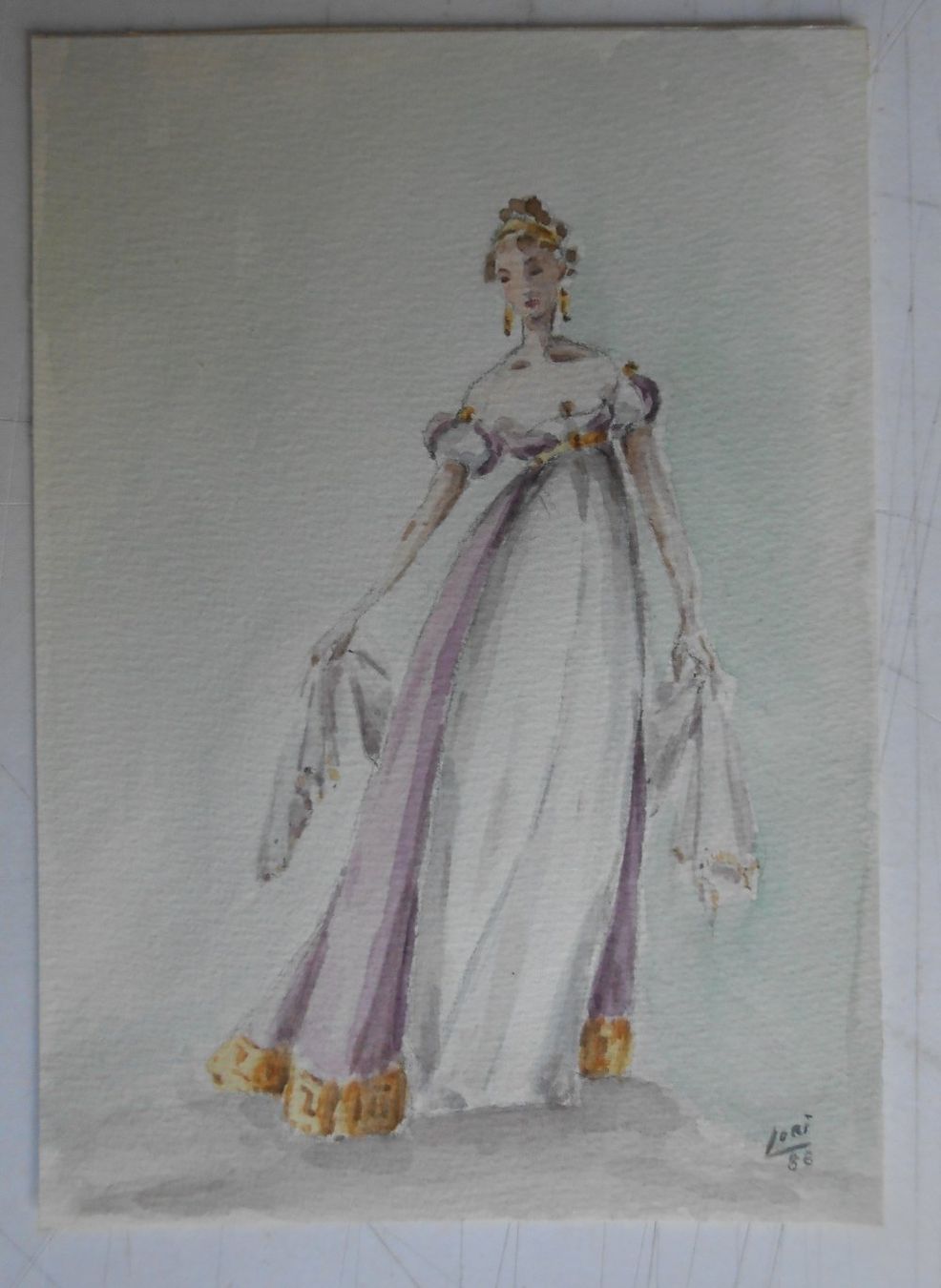 Gemälde: Vier Modeaquarelle von 1886. – Gebraucht aus Basel von Domba 3