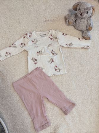 Süsses Mädchen Outfit Hose und Langarmbluse Gr. 74